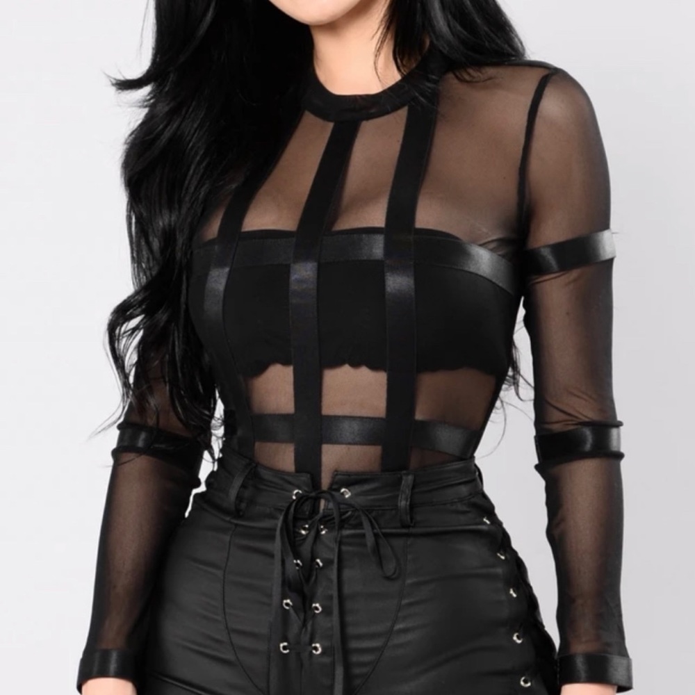 sexy mesh fashion nova body suit